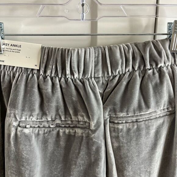 Ann Taylor Silver Gray Velvet Pull on Pants the easy ankle XS NWT - Picture 10 of 14